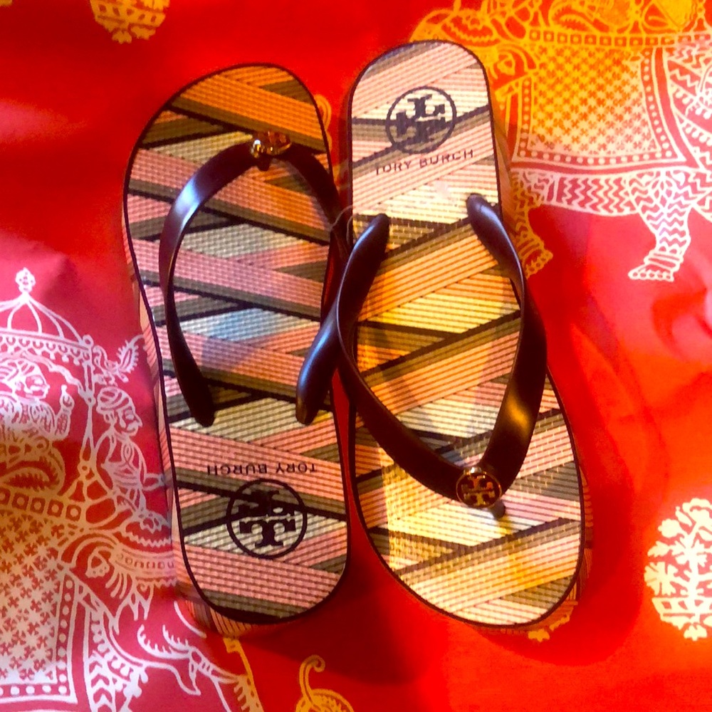 Brand New Tory Burch’s Classic Wedge Flip flop for sale size 8
